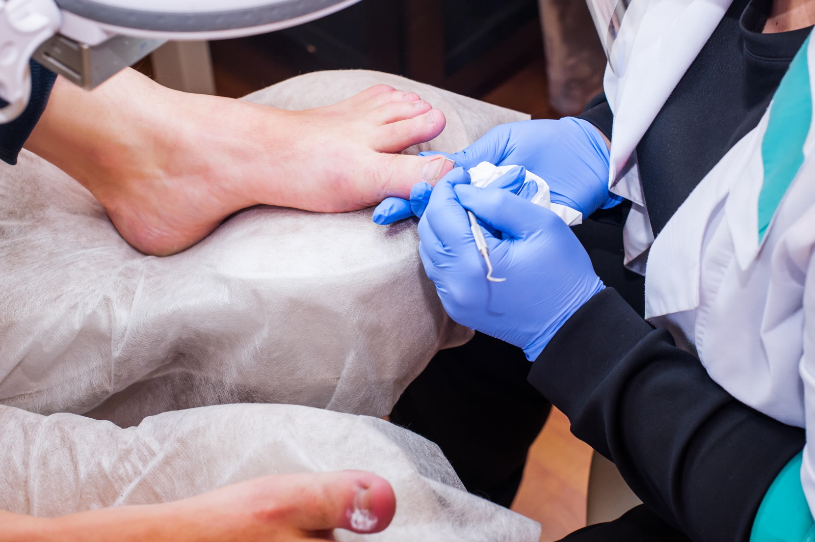 vascular doctor work with podiatry foot care